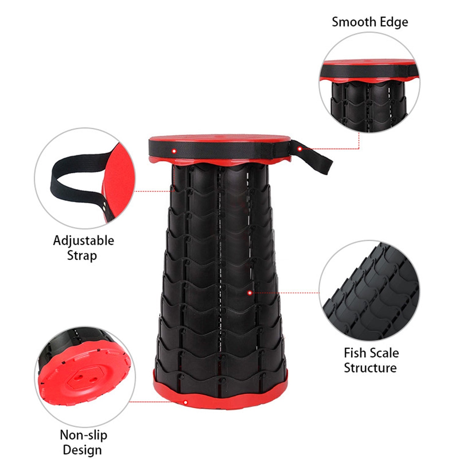 0177 Retractable Folding Stools Portable Lightweight for Indoor and Outdoor Travel, Fishing, Camping, Garden Use DeoDap 0177 Retractable Folding Stools Portable Lightweight for Indoor and Outdoor Travel, Fishing, Camping, Garden Use DeoDap